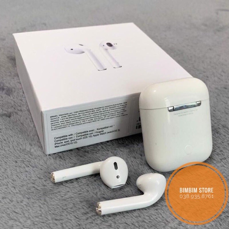 Tai nghe Airpods bản nâng cấp thế hệ 2 - bảo hành 1 đổi 1 12 tháng