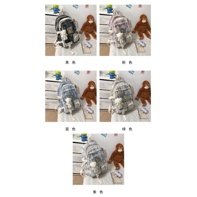 Ba lô đi học vải cotton lanh cỡ lớn phong cách Hàn Quốc 2022 xinh xắn cho nữ