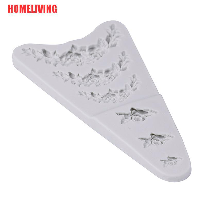 Khuôn Silicone Tạo Hình Vòng Hoa Hồng Trang Trí Bánh Cưới