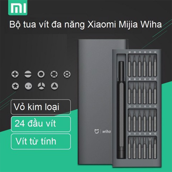 Tua Vít Đa Năng Bỏ Túi Xiaomi Mijia Wiha Hàng Chính Hãng ,Có Nam Châm, Bộ Tua Vít Đa Năng 25 Chi Tiết