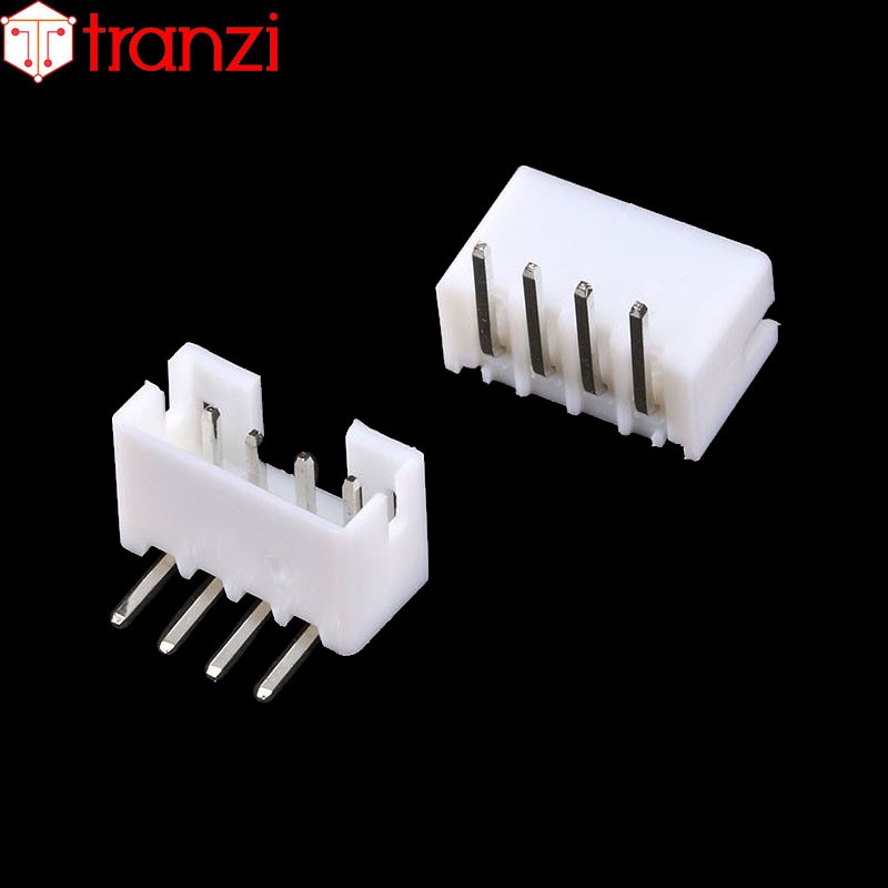 Giắc cắm header 2.0mm PH2.0 4P chân cắm cong trắng - túi 50 cái