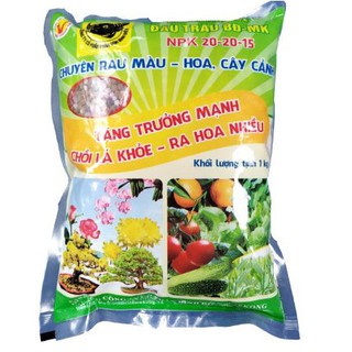 NPK 20-20-15 Gói 1Kg - Phân đầu trâu 3 màu (đỏ trắng đen)