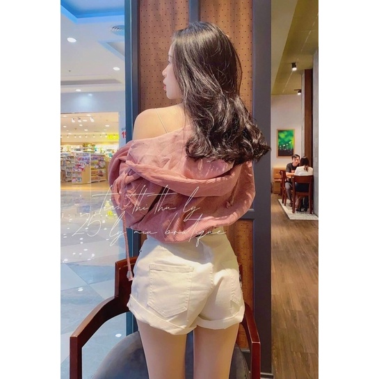 Áo Khoác Nữ Lửng Có Nón Bo Eo_Chất Nhung Tăm Dày Dặn Nhiều Màu Hot_Freesize 40-62kg_AK67