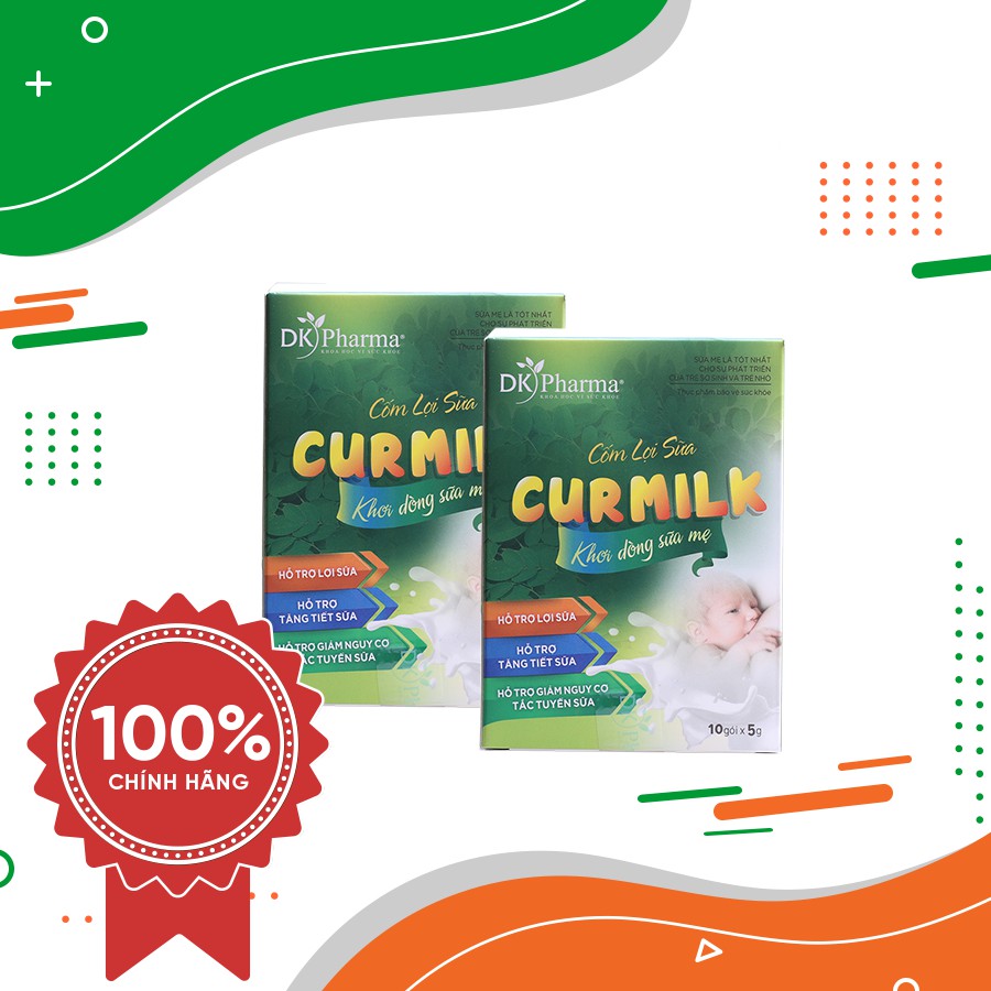 [HỘP NHỎ - HÀNG CHÍNH HÃNG 100%] Cốm lợi sữa Curmilk hộp 10 GÓI tăng chất - lượng sữa, phòng tắc tia sữa - ĐH Dược HN