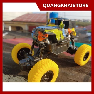 Xe địa hình điều khiển từ xa, ô tô điều khiển, xe điều khiển vỏ nhôm dùng pin sạc