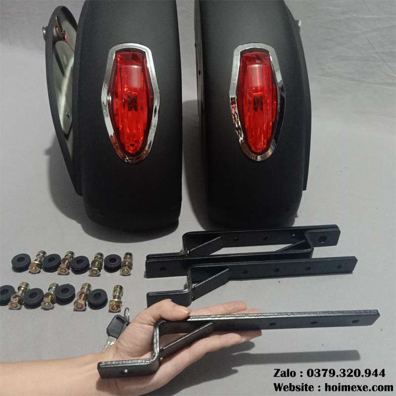 Thùng Hông Xe Máy, Xe Motor 300-750cc Màu Đen Nhám