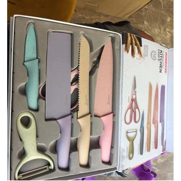 Bộ dao kéo kháng khuẩn 6 món [ Hàng đẹp ]