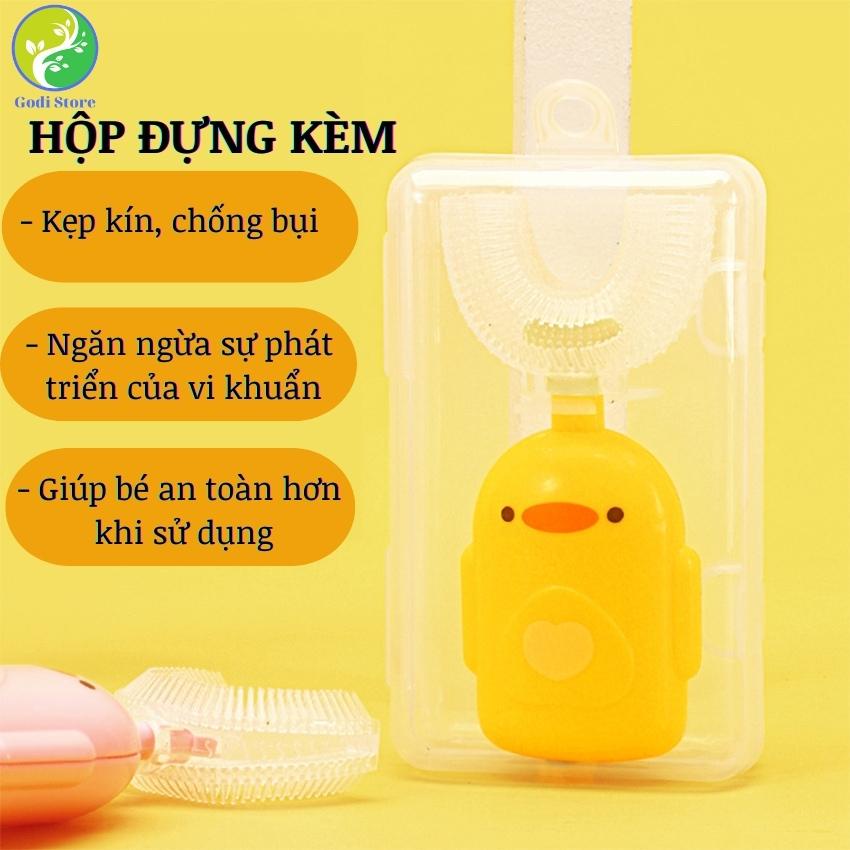 Bàn Chải Đánh Răng Chữ U Silicon Cao Cấp Và Kem Đánh Răng Dạng Bọt Trẻ Em - G92