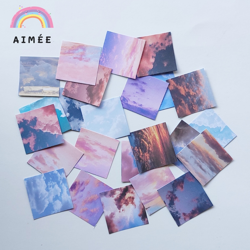 Set 24 Sticker Bầu Trời Trang Trí Bullet Journal Xinh Xắn | Aimée
