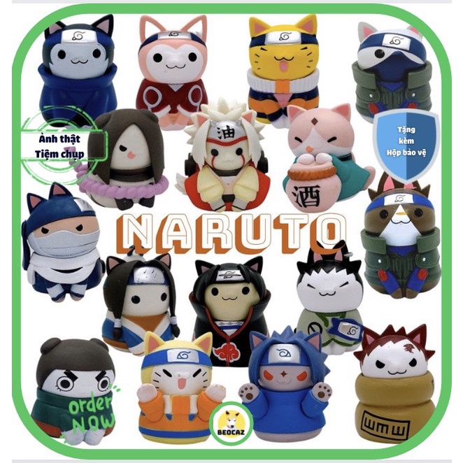 [Tách Lẻ][Tặng Hộp bảo vệ] Combo MẪU MÈO LỚN 6cm Mô Hình mèo chibi 16 nhân vật Naruto tsum tsum - Đồ chơi Naruto