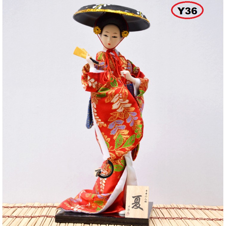 Búp bê Geisha cao 30cm mặc trang phục truyền thống Nhật Bản - mẫu Y36 (ảnh thực tế)