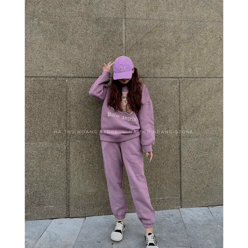 Bộ Nỉ Nữ Dài Form Rộng Hình Gấu Cổ Chui Mặc Đẹp Chất Nỉ Vừa Phải Phù Hợp Mặc Nhà, Đi Chơi, Du Lịch [NEW UNISEX]