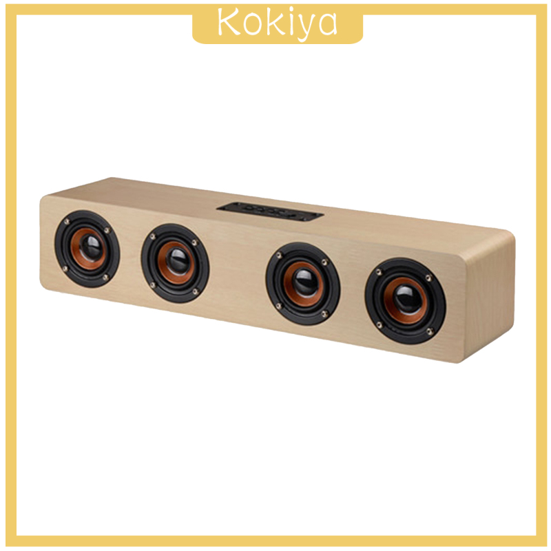 [KOKIYA]Portable 380mm Soundbar Wooden Bluetooth Speaker Powerful