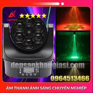 Đèn Moving Head 6 Mắt Laser Cho Phòng Karaoke Sân Khấu Đèn Sân Khấu Lightvera