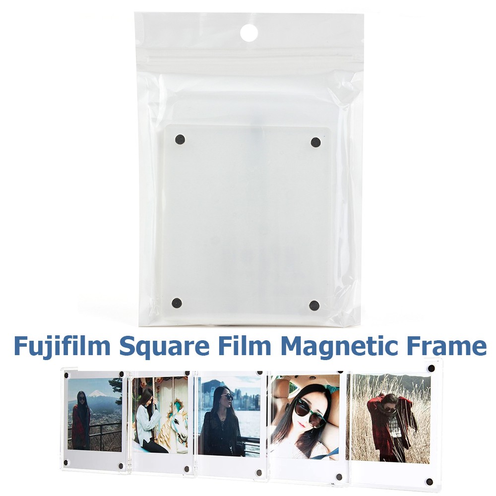Khung Vuông Fujifilm Instax Khung Acrylic Trong Suốt Tủ Lạnh Khung Từ Tính Cho FUJI Instax Vuông SQ1