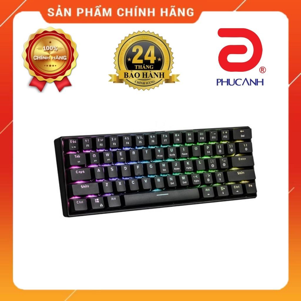 Bàn phím không dây E-Dra EK361W Bluetooth Blue Switch Black