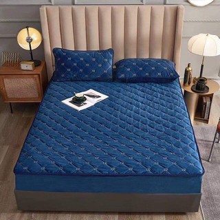 [Free ship 70k]Bộ ga gối nỉ nhung trần bông thêu guci cao cấp Muji xuất nhật