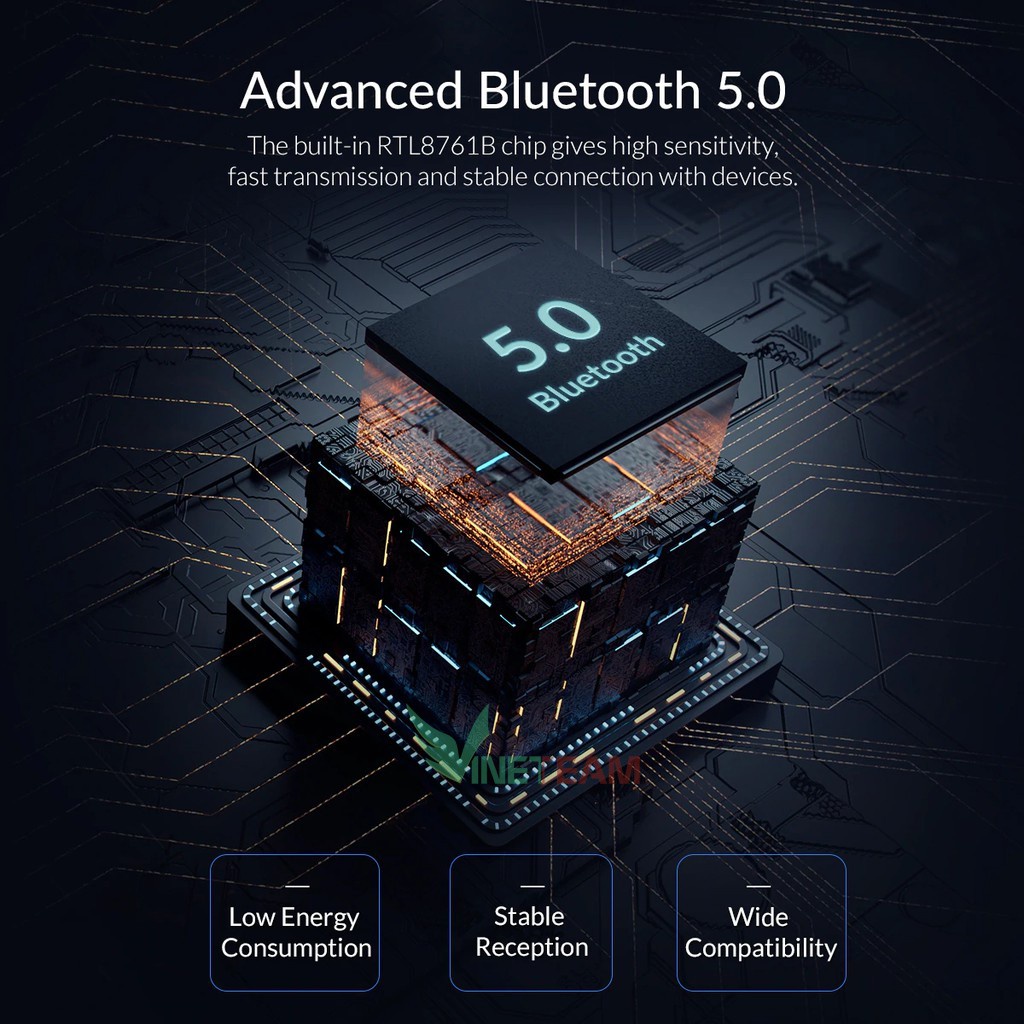 Usb Bluetooth 𝗧𝗼̂́𝗰 đ𝗼̣̂ 𝗰𝗮𝗼 ORICO 5.0 BTA-508 phát cho pc cho máy tính bàn/ loa/ chuột máy tính