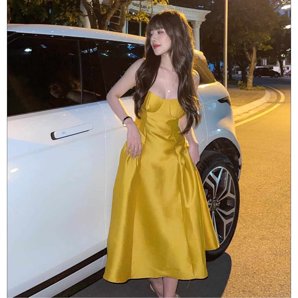 LINH CAVALI- Váy tafta chiết eo 3 màu