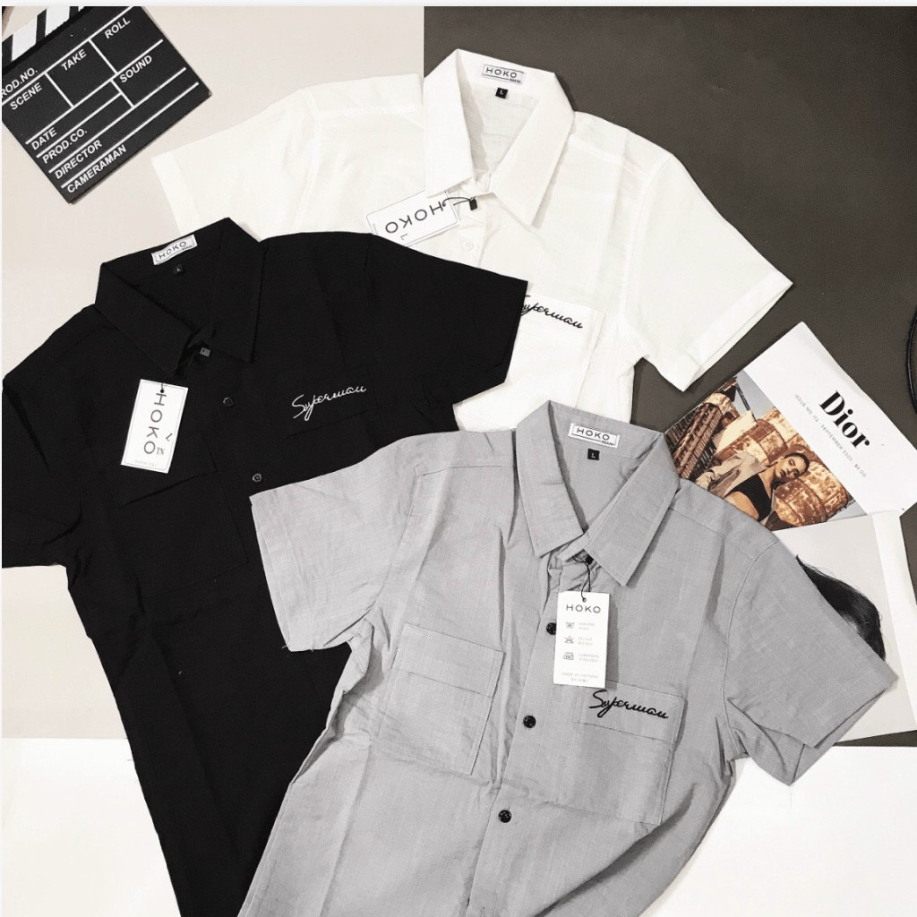 ÁO SƠ MI NAM NGẮN TAY CHẤT ĐŨI CỰC XỊN , SIÊU ĐẸP CHO CÁC BẠN TRẺ HK