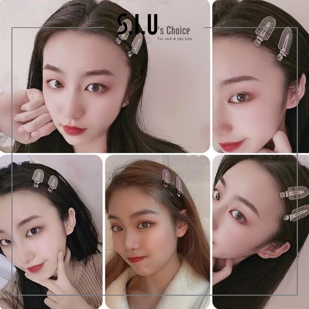 Kẹp tóc mỏ vịt Siu's Choice trơn phối kim tuyến phong cách Hàn Quốc - SIUPK37