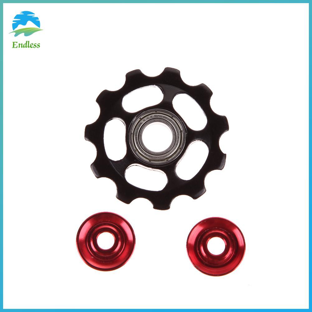 ☆Endless☆ 2pcs 11T Bike Aluminum Alloy Bearing Jockey Wheel Rear Derailleur Pulleys