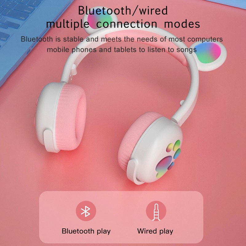 Tai Nghe Bluetooth 5.0 Maca Bk5 Hình Mèo Totoro Đáng Yêu