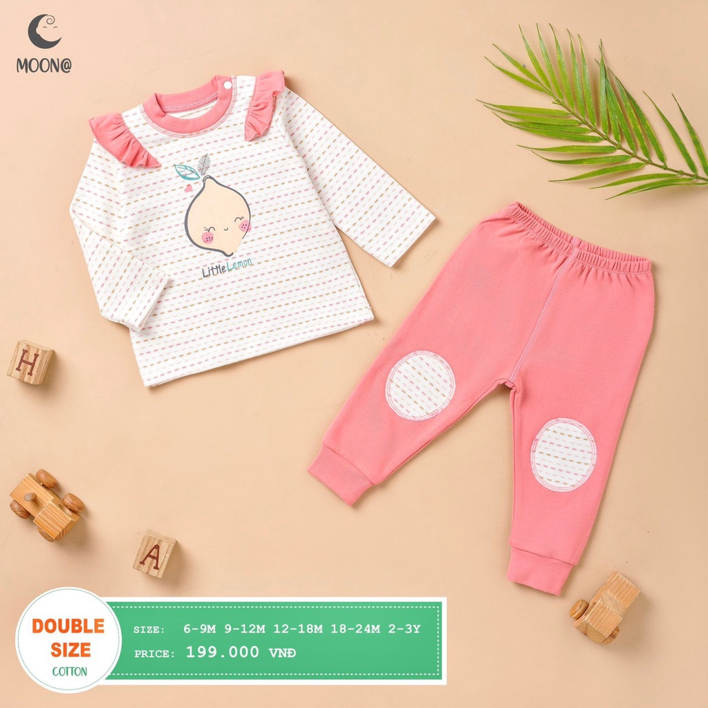 Bộ Dài Hãng MOON Chất Cotton Nhung Dày Dặn, Mịn, Mềm Cho Bé Trai Bé Gái