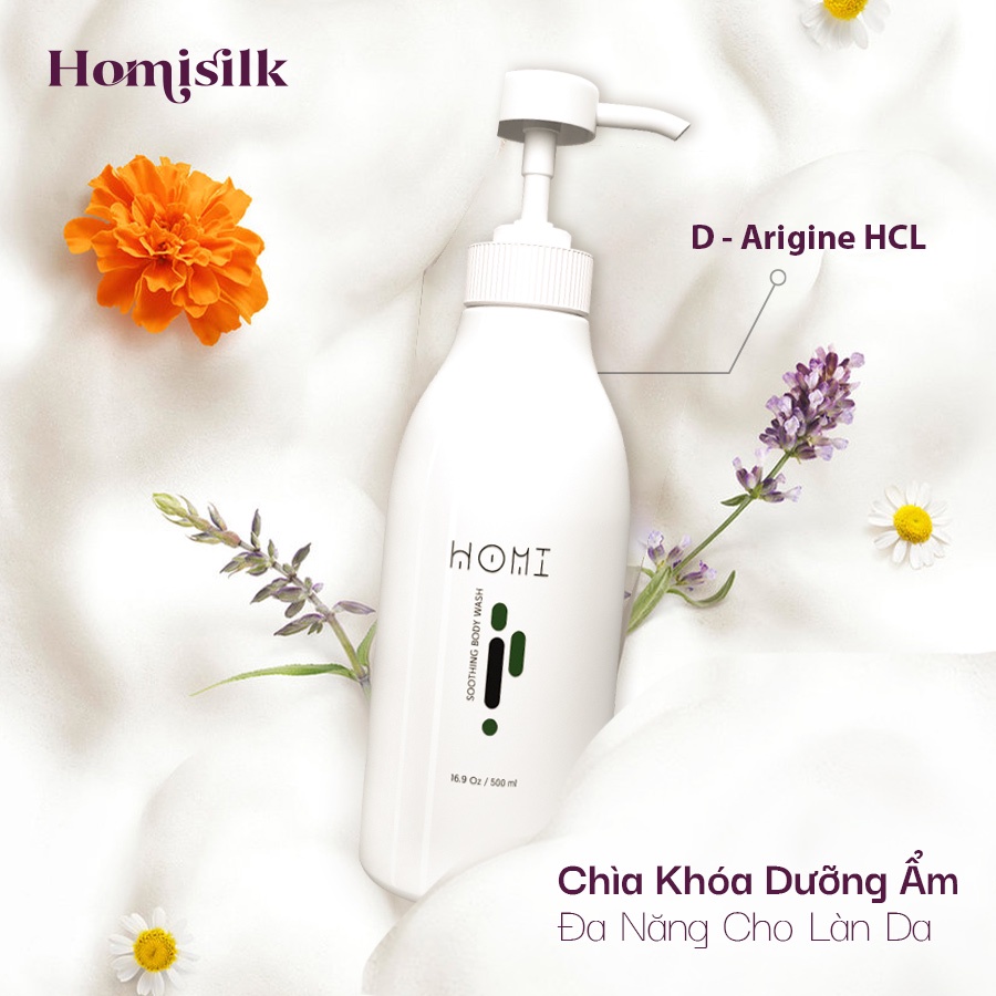 Sữa Tắm Dưỡng Thể - Hỗ Trợ Giảm Mụn Lưng - Dưỡng Ẩm 24h - Homisilk - 500ml