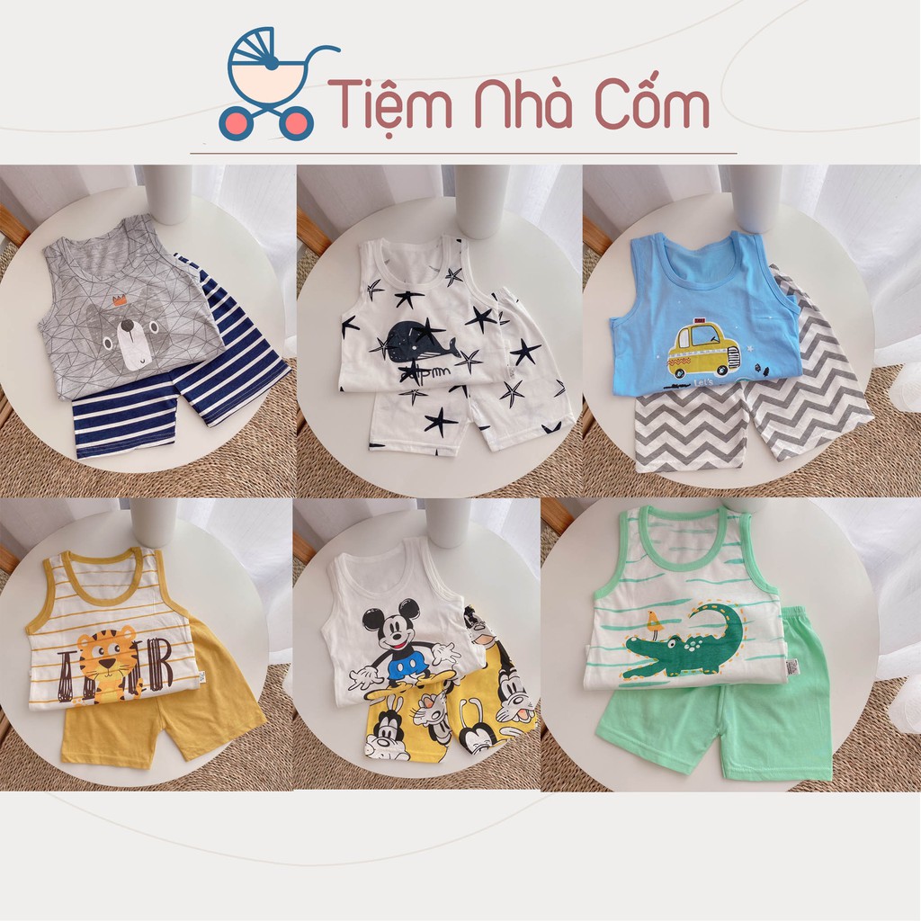 Bộ quần áo ba lỗ cho bé trai - Hàng cao cấp - MC046
