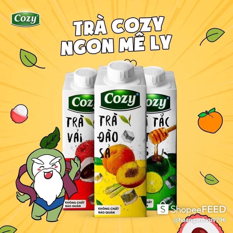 Trà Cozy Đào Sả, Tắc Mật Ong, Vải Siêu ngon có lại