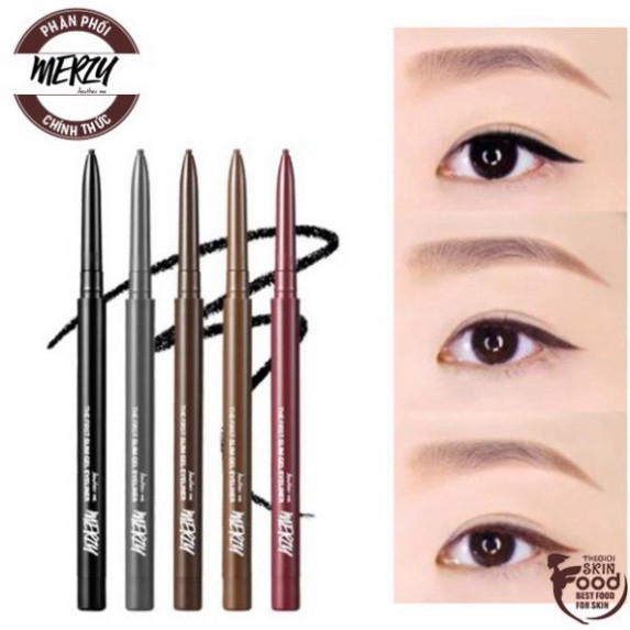 Chì Kẻ Mắt Siêu Mảnh Chống Trôi, Siêu bền, Siêu Lỳ Merzy The First Slim Gel Eyeliner 0.05g O86