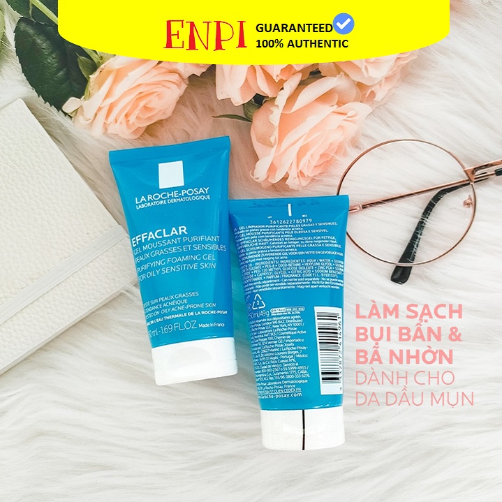 Sữa rửa mặt da dầu mụn La Roche Posay Effaclar 50ml