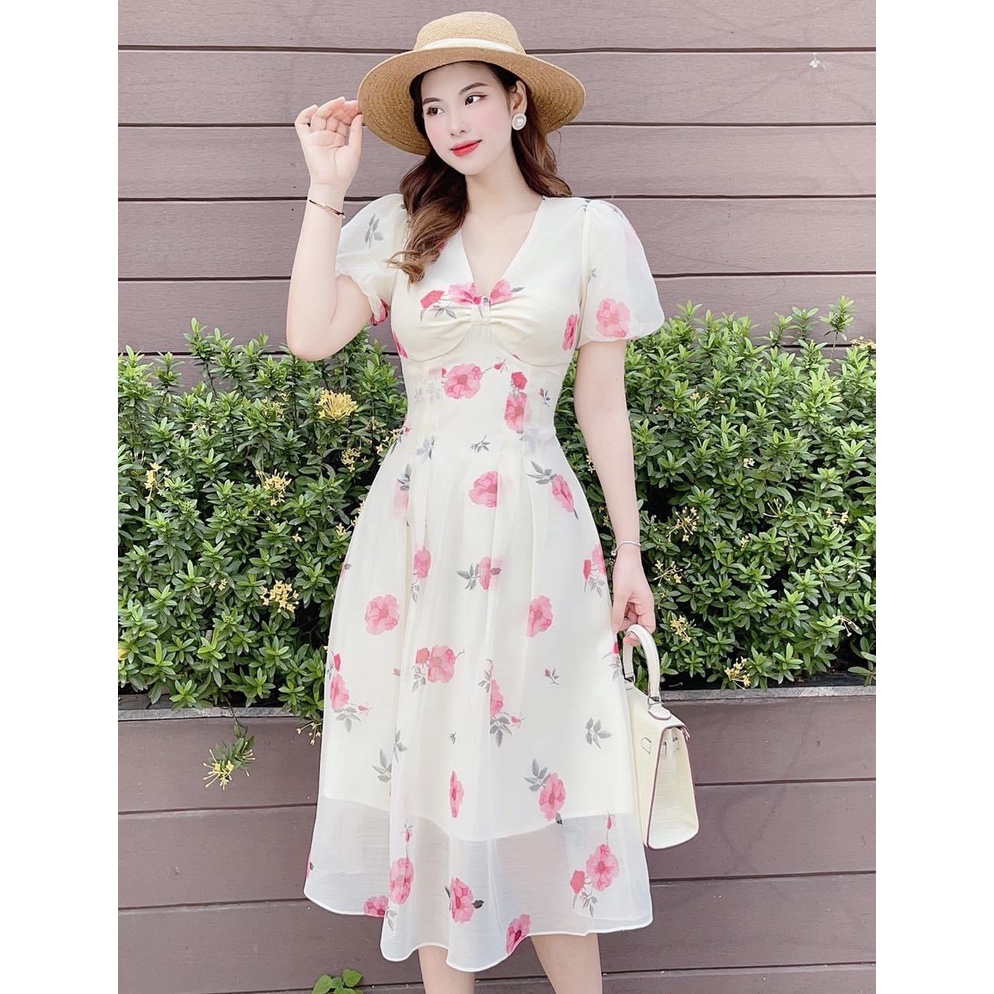 ĐẦM XÒE VOAN HOA CAO CẤP XỊN XÒ SANG CHẢNH CÓ SIZE XXL