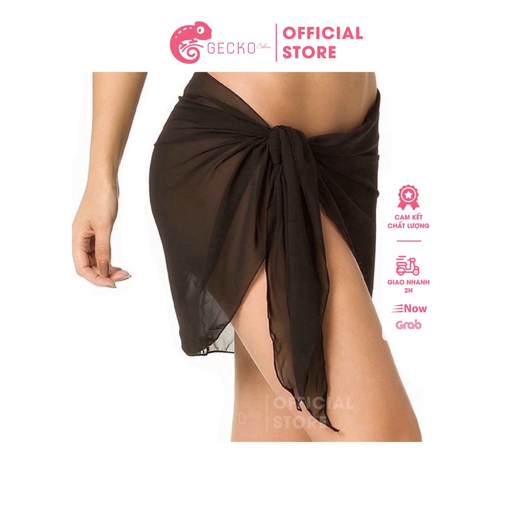 Khăn Quấn Phối Lưới Mặc Ngoài Đồ Bơi Bikini Thời Trang Nữ GK0425 (Ảnh Thật)