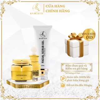 Bộ 3 sản phẩm Trắng Da Ngừa Mụn KN Beauty: Kem dưỡng +Serum + Tẩy tế bào chết