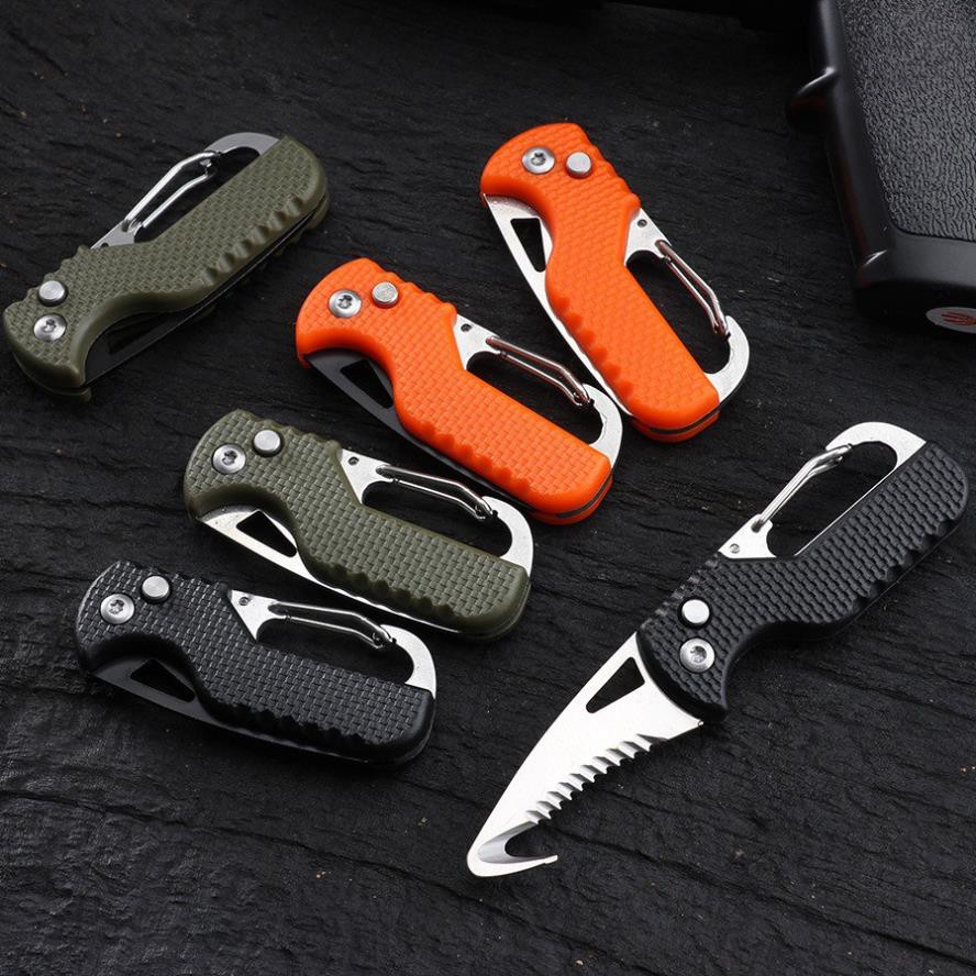 Dao Gấp Chuyên Cắt Dây, Băng Keo, Khui Hàng -Treo Móc Khóa - Ốp Nhựa nylon Cao Cấp