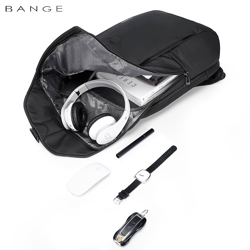 BANGE Ba Lô Đựng Laptop Sức Chứa Lớn Phong Cách Nhật Hàn Thời Trang Cho Nam