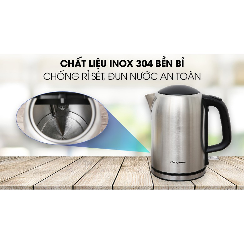 Bình Đun Siêu Tốc Kangaroo KG353 (1.7 Lít) - Hàng Chính Hãng