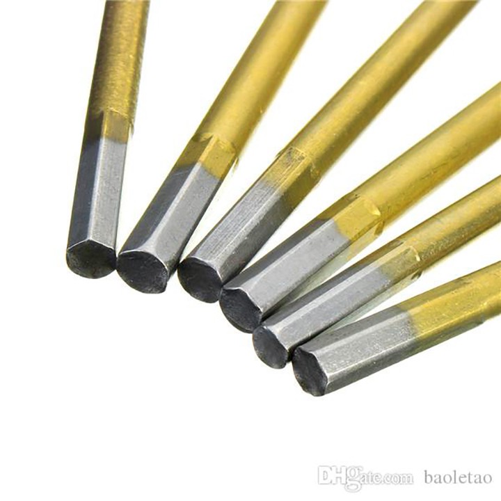 Mũi khoét gỗ ❤️FREESHIP❤️ bộ 6 mũi khoan gỗ đuôi cá phủ titanium