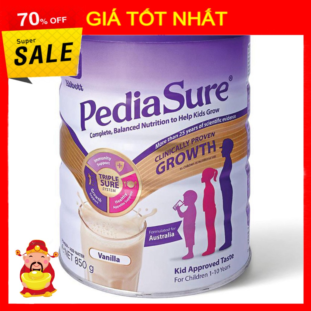 [ GIÁ TỐT NHẤT ]  Sữa Pediasure Úc 850g nắp tím (Date 7/2021) [ HÀNG CHÍNH HÃNG ]