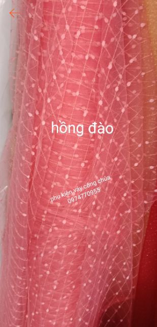 Vải voan lưới may váy