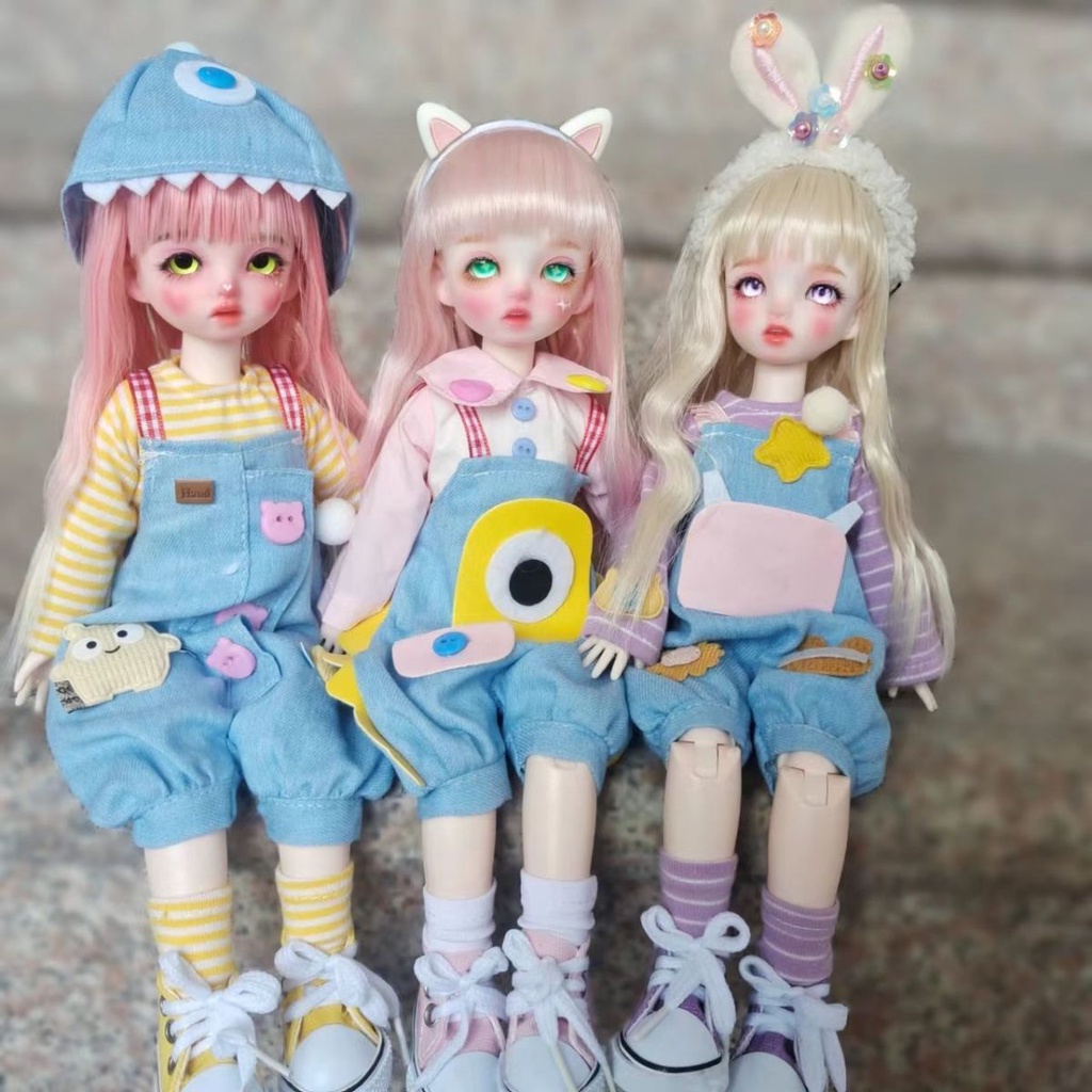 Bộ Đồ Chơi Búp Bê Barbie 3D 30cm 6 Điểm 22 Khớp Có Thể Thay Đổi Mắt Siêu Dễ Thương