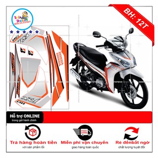 [SHIN DECAL] Tem xe wave RSX 2012 trắng cam