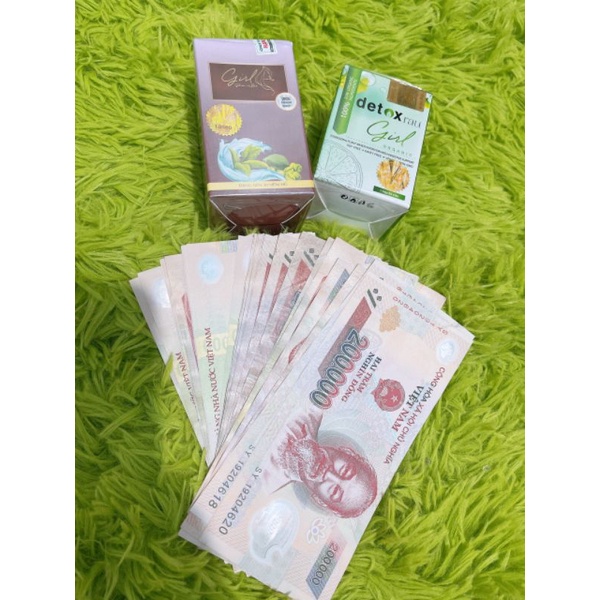 Chính hãng Detox rau Girl giảm mỡ bụng 55 viên( tặng gói đẹp da )
