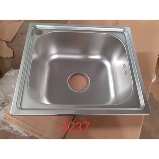 Chậu rửa bát chén dập 4237 1 hố 42*37cm Inox không gỉ kèm bộ xả