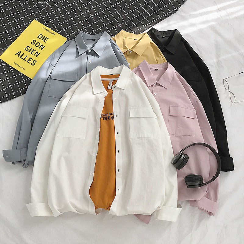 Áo sơ mi Nam Cổ gấp  Basic Streetwear Nelly Cotton Oversize Giá Rẻ | BigBuy360 - bigbuy360.vn