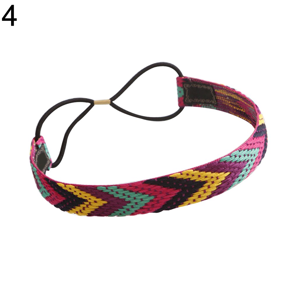 Băng Đô Bện Sợi Co Giãn Phong Cách Boho Dân Tộc N34