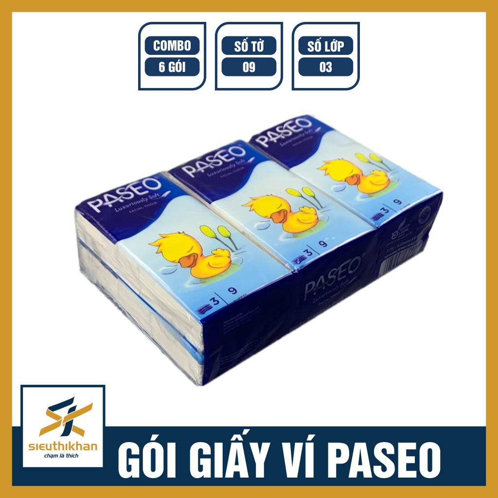 Combo 6 gói giấy ví cao cấp Paseo