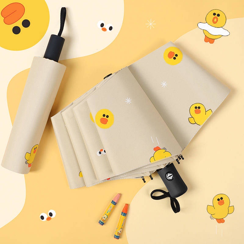 Automatic Umbrella Women's Folding Rain and Rain Dual-Use Sun Umbrella plus-Sized Size Retro Japanese Cute Student Sun Umbrella yNxm